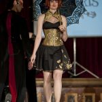 Autumn lack and gold embroidered corset and dress