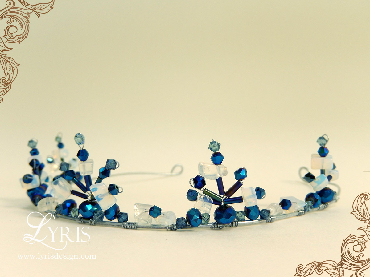 Moonstone and crystal crown