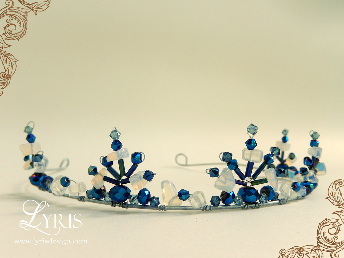 Moonstone and crystal crown