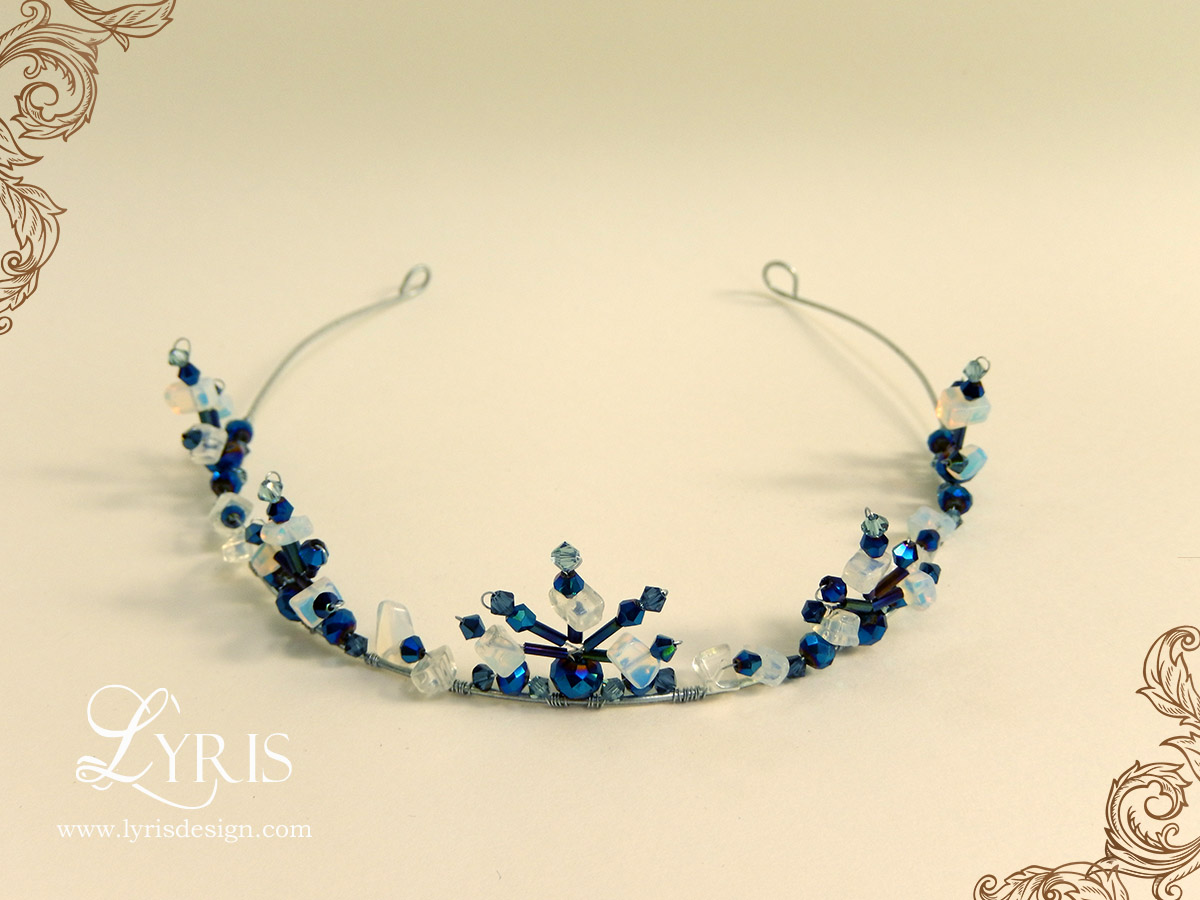 Moonstone and crystal crown