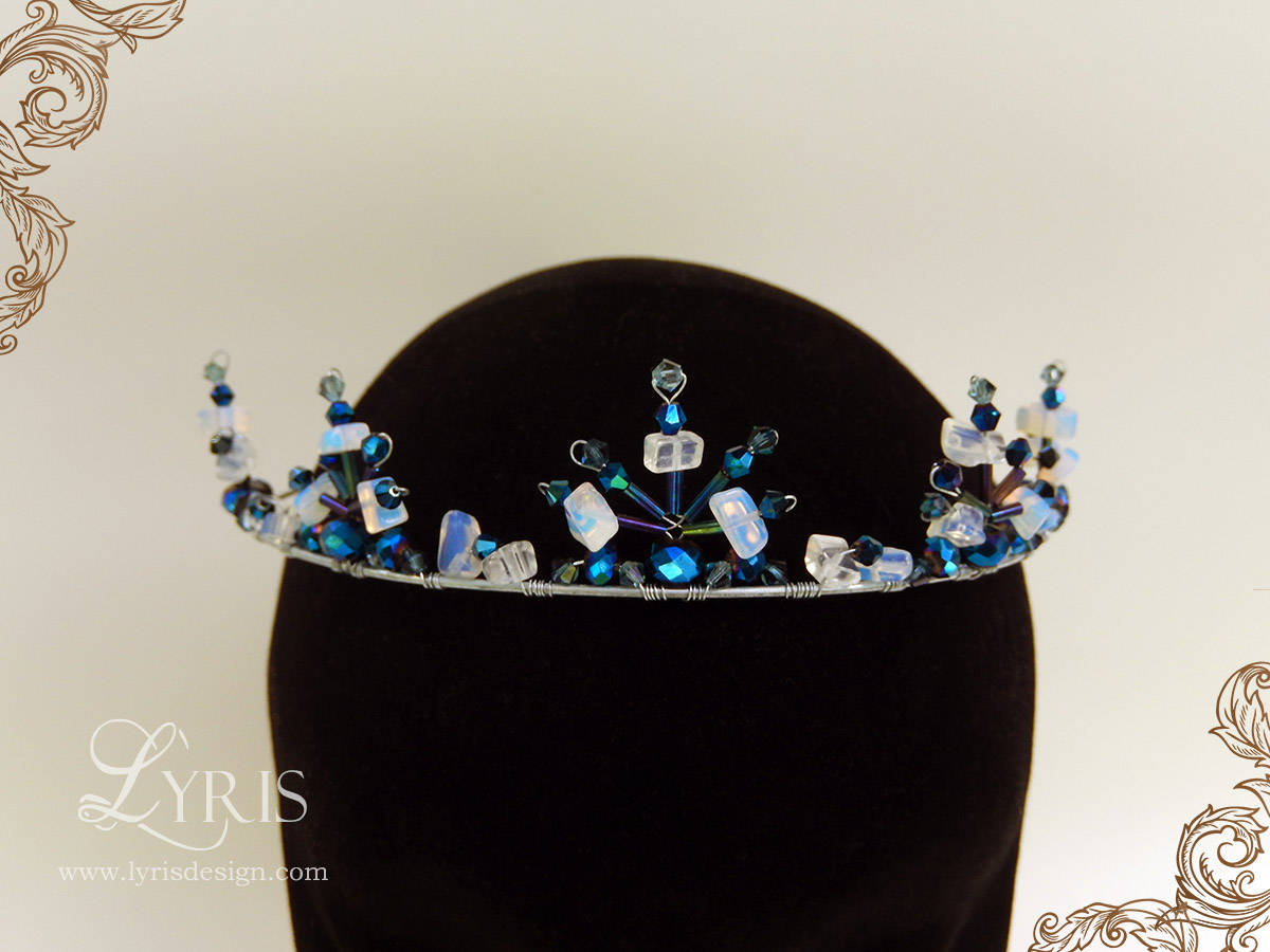 Moonstone and crystal crown