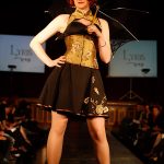 Autumn lack and gold embroidered corset and dress