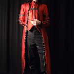 Red silk gothic coat and waistcoat