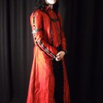 Red silk gothic coat and waistcoat