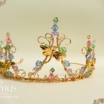Dragonfly gold and crystal crown