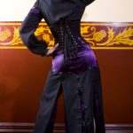 Black and purple gothic corset and gown