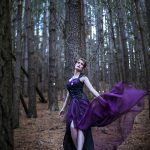 Meliae black and purple fantasy gothic gown