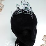 Silver green and black elven Slytherin snake crown