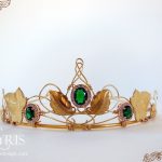 Gold and green medieval fantasy crown