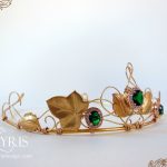 Gold and green medieval fantasy crown